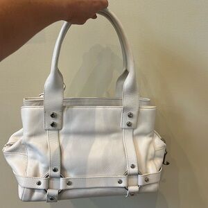 Juicy couture white leather shoulder bag